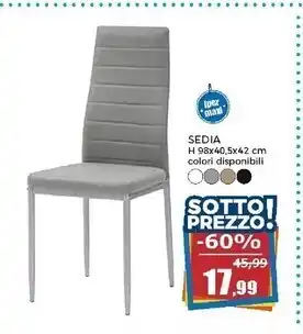 Happy Casa Sedia grigia - h98x40,5x42 cm offerta