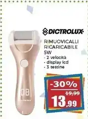 Happy Casa Dictrolux rimuovi calli ricaricabile rose gold line 5 watt offerta