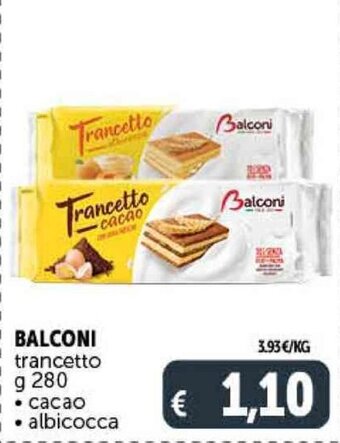 Deco Supermercati BALCONI trancetto g 280 offerta