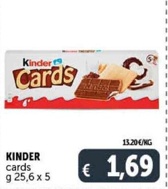 Deco Supermercati KINDER cards g 25,6 x 5 offerta
