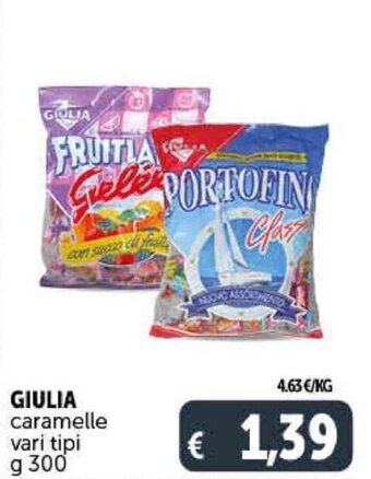 Deco Supermercati GIULIA caramelle vari tipi g 300 offerta
