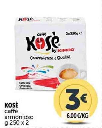Deco Supermercati KOSÈ caffè armonioso g 250 x 2 offerta