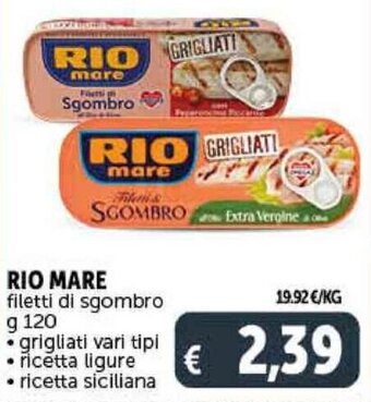 Deco Supermercati RIO MARE filetti di sgombro g 120 offerta