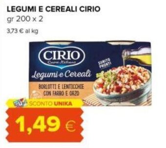 Oasi LEGUMI E CEREALI CIRIO gr 200 x 2 offerta