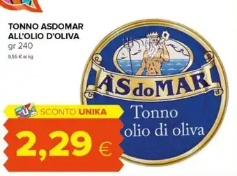 Oasi TONNO ASDOMAR ALL'OLIO D'OLIVA gr 240 offerta