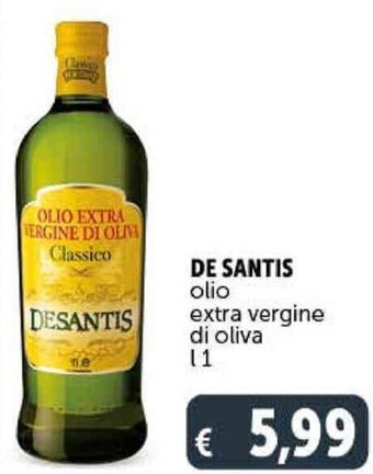Deco Supermercati DE SANTIS olio extra vergine di oliva l 1 offerta