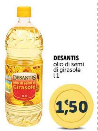 Deco Supermercati DESANTIS olio di semi di girasole l 1 offerta