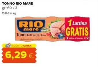 Oasi TONNO RIO MARE gr 160 x 3 offerta