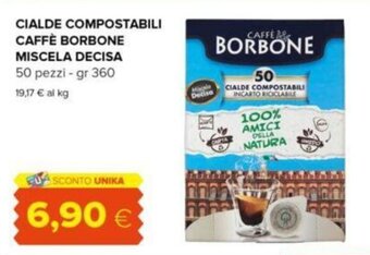 Oasi CIALDE COMPOSTABILI CAFFÈ BORBONE MISCELA DECISA 50 pezzi - gr 360 offerta