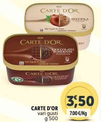 Deco Supermercati CARTE D'OR vari gusti g 500 offerta