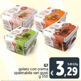 Deco Supermercati G7 gelato con crema spalmabile vari gusti g 350 offerta