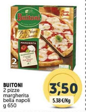 Deco Supermercati BUITONI 2 pizze margherita bella napoli g 650 offerta