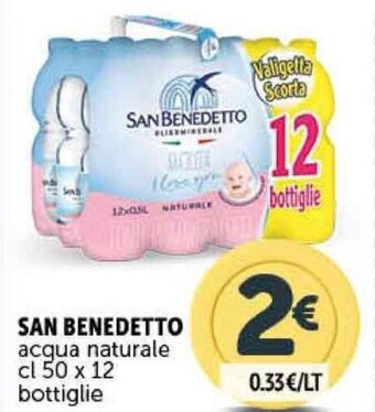 Deco Supermercati SAN BENEDETTO acqua naturale cl 50 x 12 bottiglie offerta