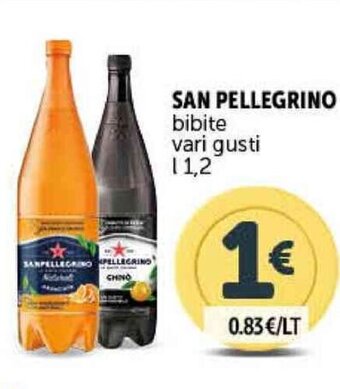 Deco Supermercati SAN PELLEGRINO bibite vari gusti l 1,2 offerta