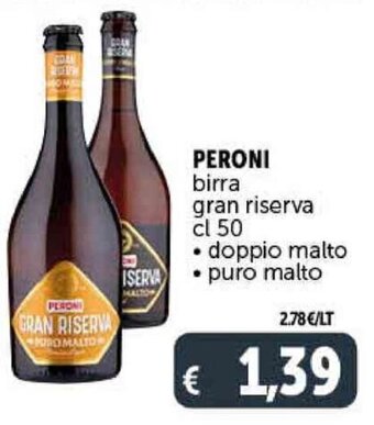 Deco Supermercati PERONI birra gran riserva cl 50 offerta