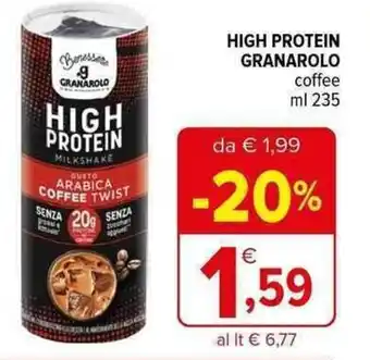 Iperal HIGH PROTEIN GRANAROLO coffee ml 235 offerta