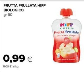 Oasi FRUTTA FRULLATA HIPP BIOLOGICO gr 90 offerta