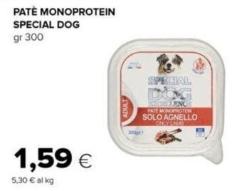 PATÈ MONOPROTEIN SPECIAL DOG gr 300