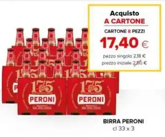 BIRRA PERONI cl 33 x 3 8 pezzi