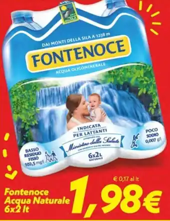 Iper Super Conveniente FONTENOCE ACQUA OLIGOMINERALE 6x2Lt. offerta