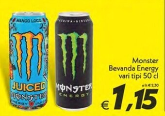 Iper Super Conveniente Monster Bevanda Energy vari tipi 50 cl offerta