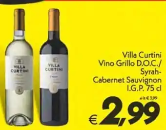 Iper Super Conveniente Villa Curtini Vino Grillo D.O.C. 75 cl offerta