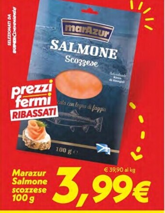 Iper Super Conveniente Marazur Salmone scozzese 100 g offerta