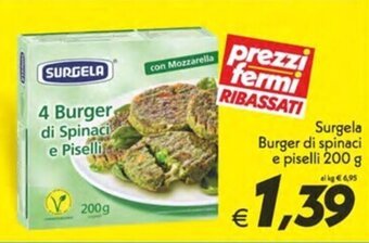 Iper Super Conveniente Surgela Burger di spinaci e piselli 200 g offerta