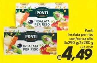 Iper Super Conveniente Ponti Insalata per riso con/senza olio 3x290 g/3x280 g offerta