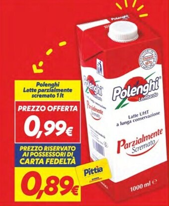 Polenghi Latte parzialmente scremato 1 Lt