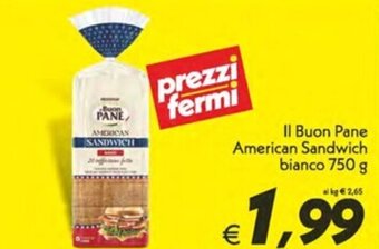 Iper Super Conveniente Il Buon Pane American Sandwich bianco 750 g offerta