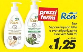 Ren Sapone liquido latte e avena/igenizzante aloe vera 500 ml