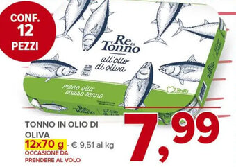 Todis TONNO IN OLIO DI OLIVA 12 x 70 g offerta