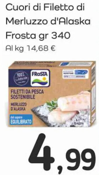 Cuori di Filetto di Merluzzo d'Alaska Frosta gr 340