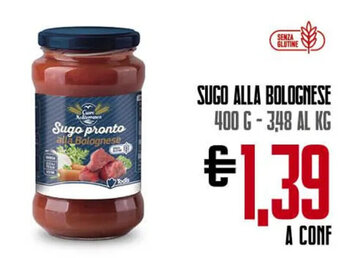 Todis SUGO ALLA BOLOGNESE 400 G offerta