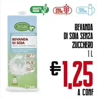 Todis BEVANDA DI SOIA SENZA ZUCCHERO 1 L offerta