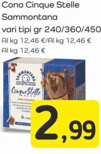 Famila Superstore Cono Cinque Stelle Sammontana vari tipi gr 240/360/450 offerta