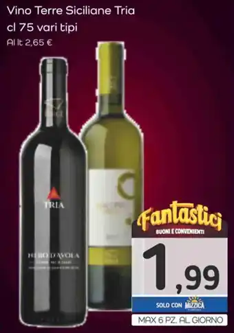 Famila Superstore Vino Terre Siciliane Tria cl 75 vari tipi offerta