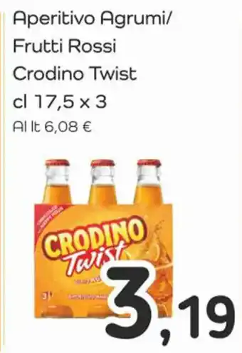 Famila Superstore Aperitivo Agrumi/ Frutti Rossi Crodino Twist cl 17,5 x 3 offerta