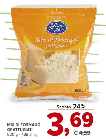 Todis Mix di formaggi grattugiati 500 g offerta