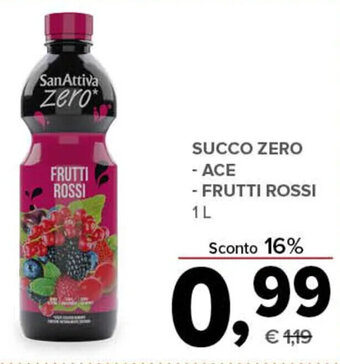 Todis SUCCO ZERO - ACE - FRUTTI ROSSI 1 L offerta