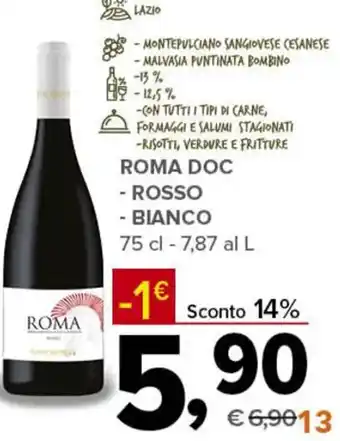Todis ROMA DOC 75 cl offerta