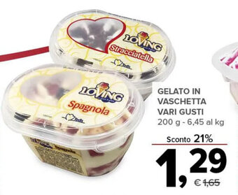 Todis GELATO IN VASCHETTA VARI GUSTI 200 g offerta