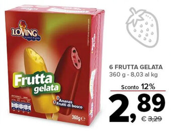 Todis 6 FRUTTA GELATA 360 g offerta