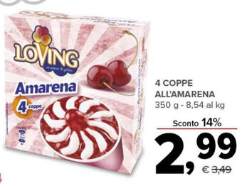 Todis 4 COPPE ALL'AMARENA 350 g offerta