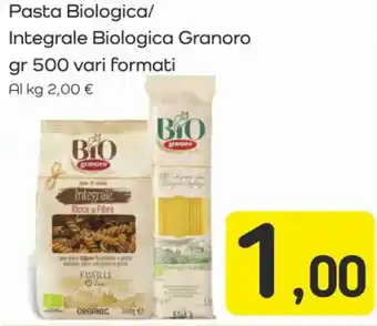 Famila Superstore Pasta Biologica/ Integrale Biologica Granoro gr 500 offerta