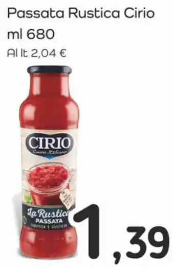 Famila Superstore Passata Rustica Cirio ml 680 offerta