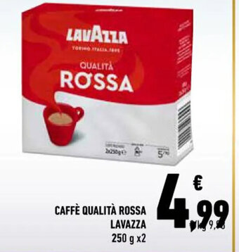 Conad City CAFFÈ QUALITÀ ROSSA LAVAZZA 250 g x2 offerta