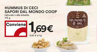 Coop HUMMUS DI CECI SAPORI DAL MONDO COOP 175 g offerta
