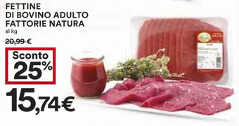Coop FETTINE DI BOVINO ADULTO FATTORIE NATURA al kg offerta